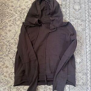 Nili Lotan Cozy Black Pullover Hoodie medium